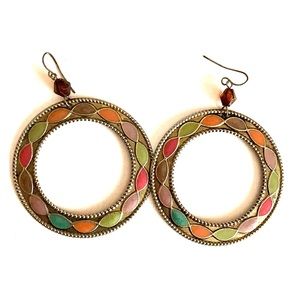 Multicolored Statement Hoops